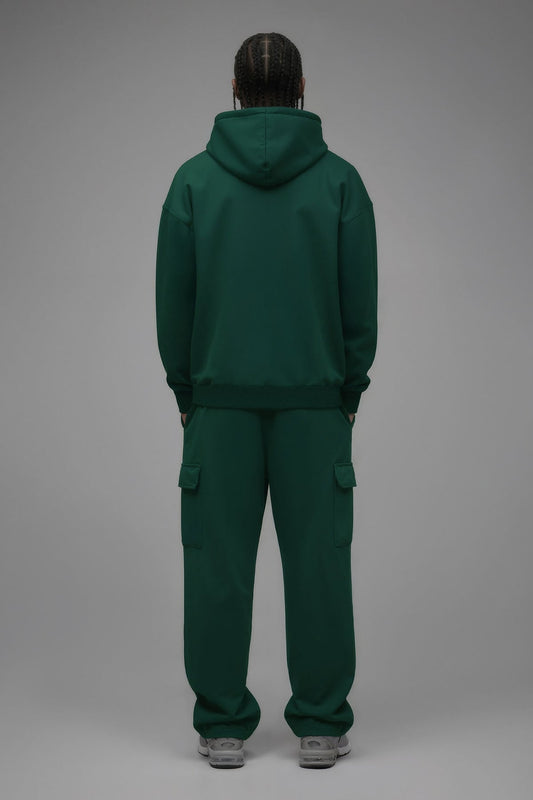 410 Oversized Zip Hoodie - Hunter Green - OVERSIZED HOODIE