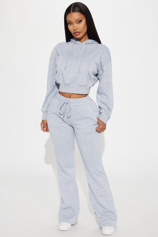 Candice Lounge Hoodie - Heather Grey - OVERSIZED HOODIE
