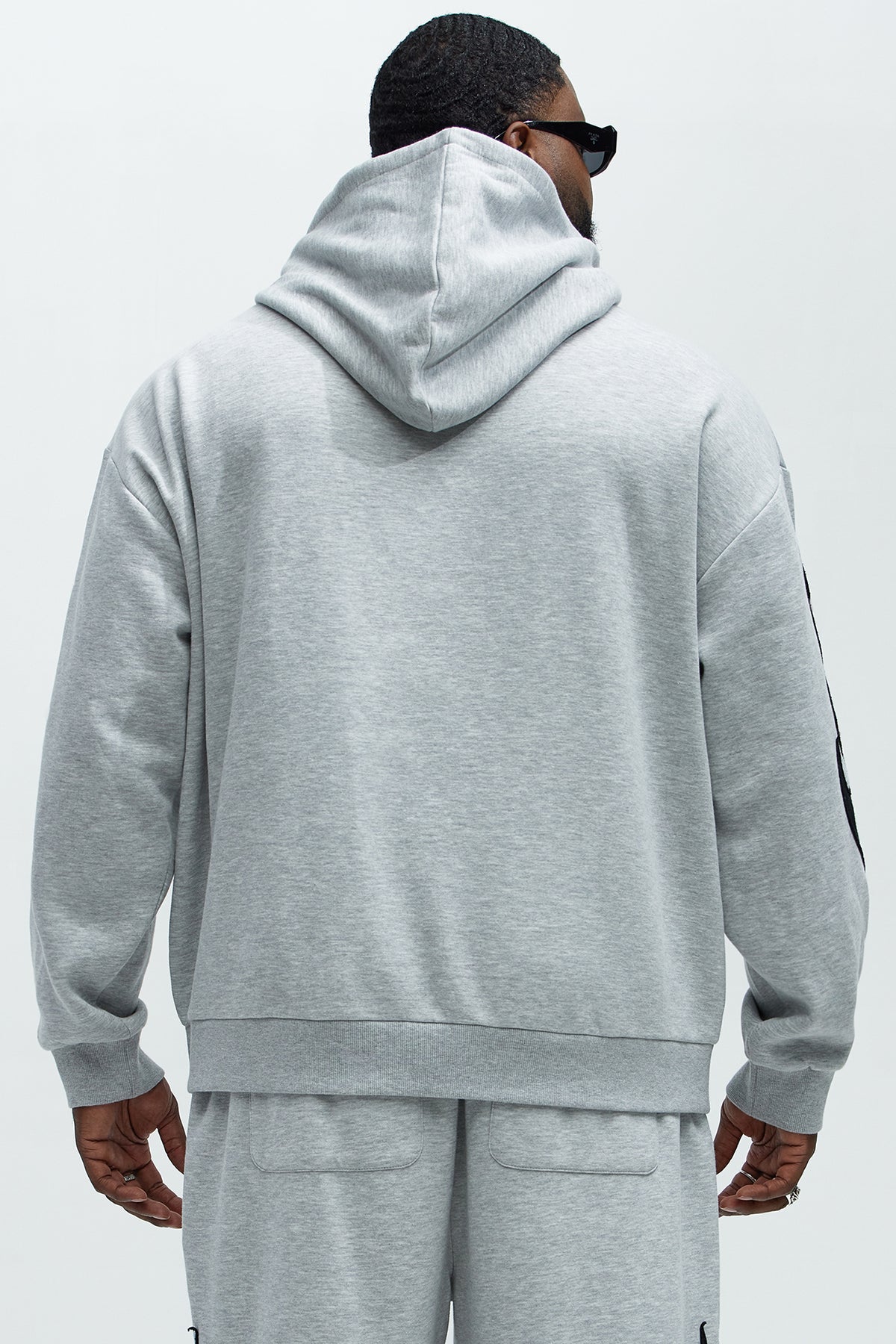 Flame Time Tyson Hoodie - Heather Grey - OVERSIZED HOODIE