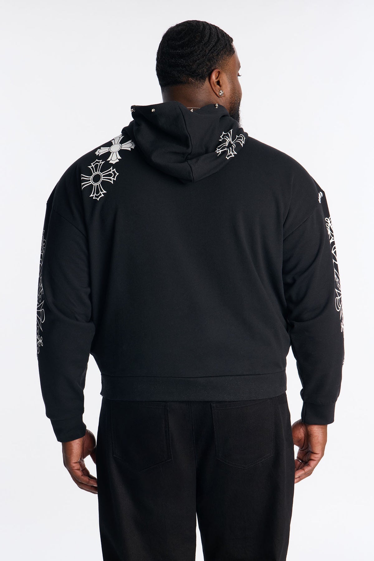 Loyalty Royalty Oversized Hoodie - Black - OVERSIZED HOODIE