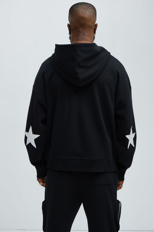 Tyson Dope State Oversized Zip Up Hoodie - Black