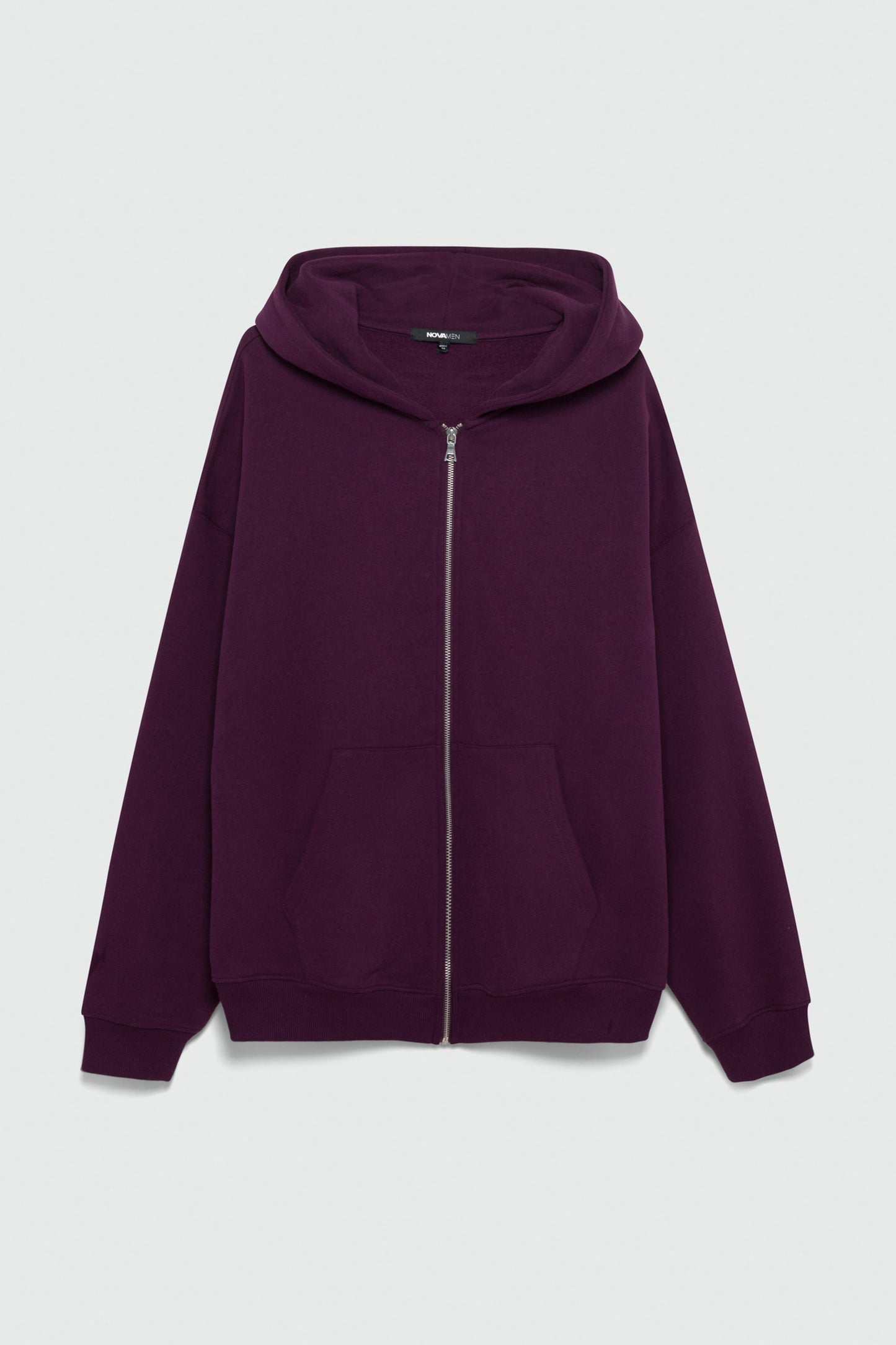 410 Oversized Zip Hoodie - Plum - OVERSIZED HOODIE