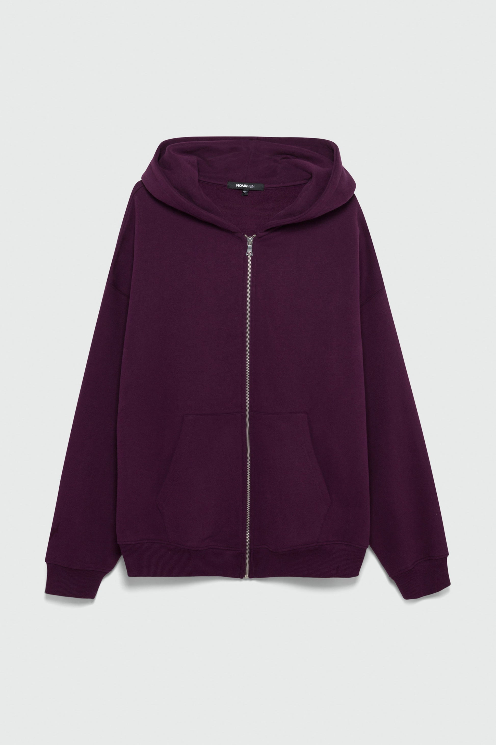 410 Oversized Zip Hoodie - Plum - OVERSIZED HOODIE