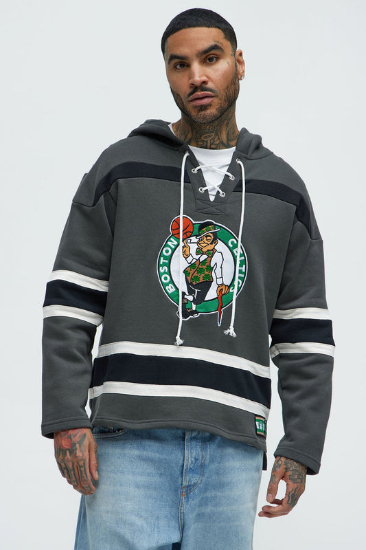 Celtics Body Check Hoodie - Grey - OVERSIZED HOODIE
