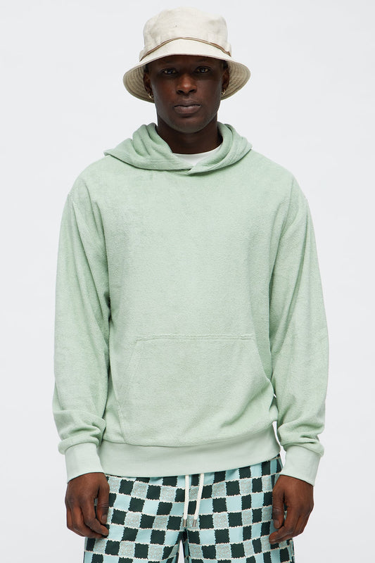 Chateau Terry Photoreal Hoodie - Sage - OVERSIZED HOODIE