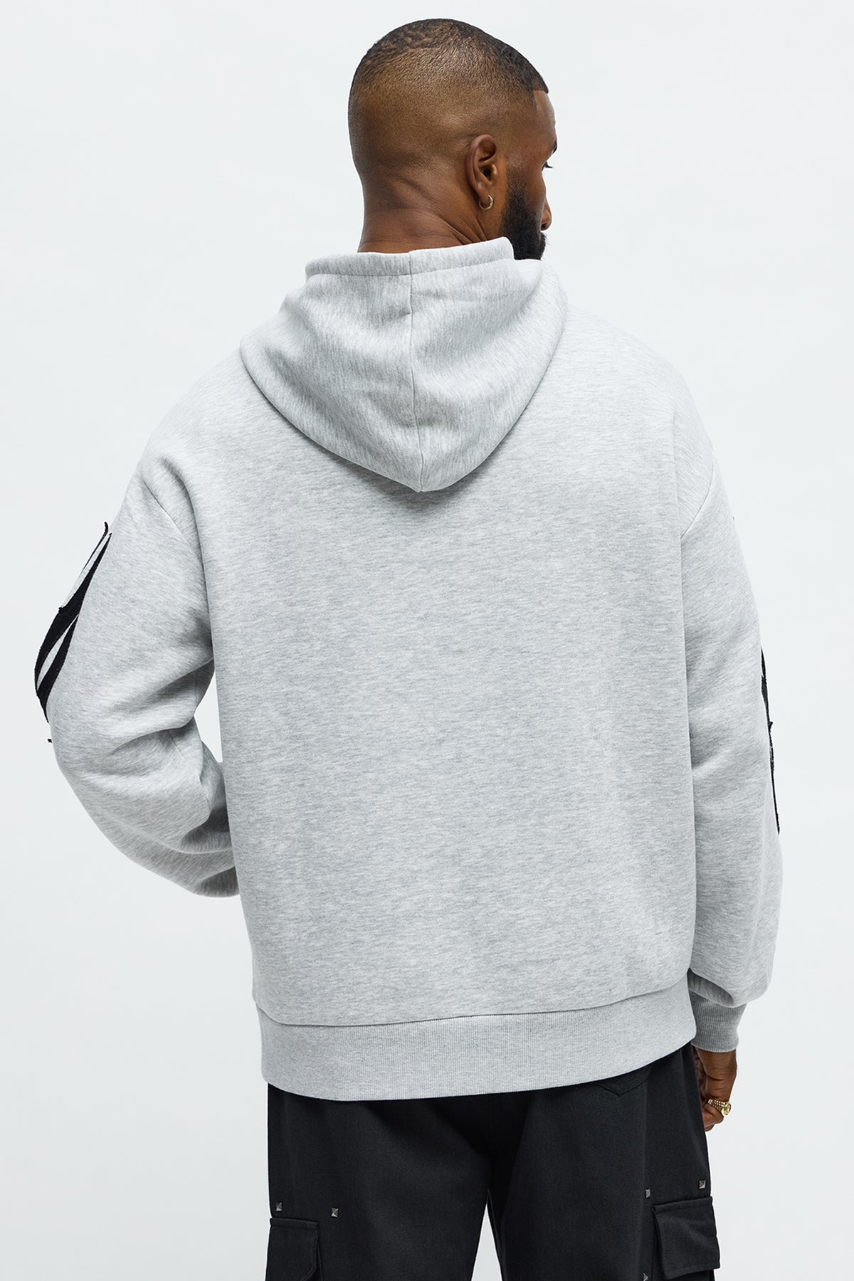 Flame Time Tyson Hoodie - Heather Grey - OVERSIZED HOODIE