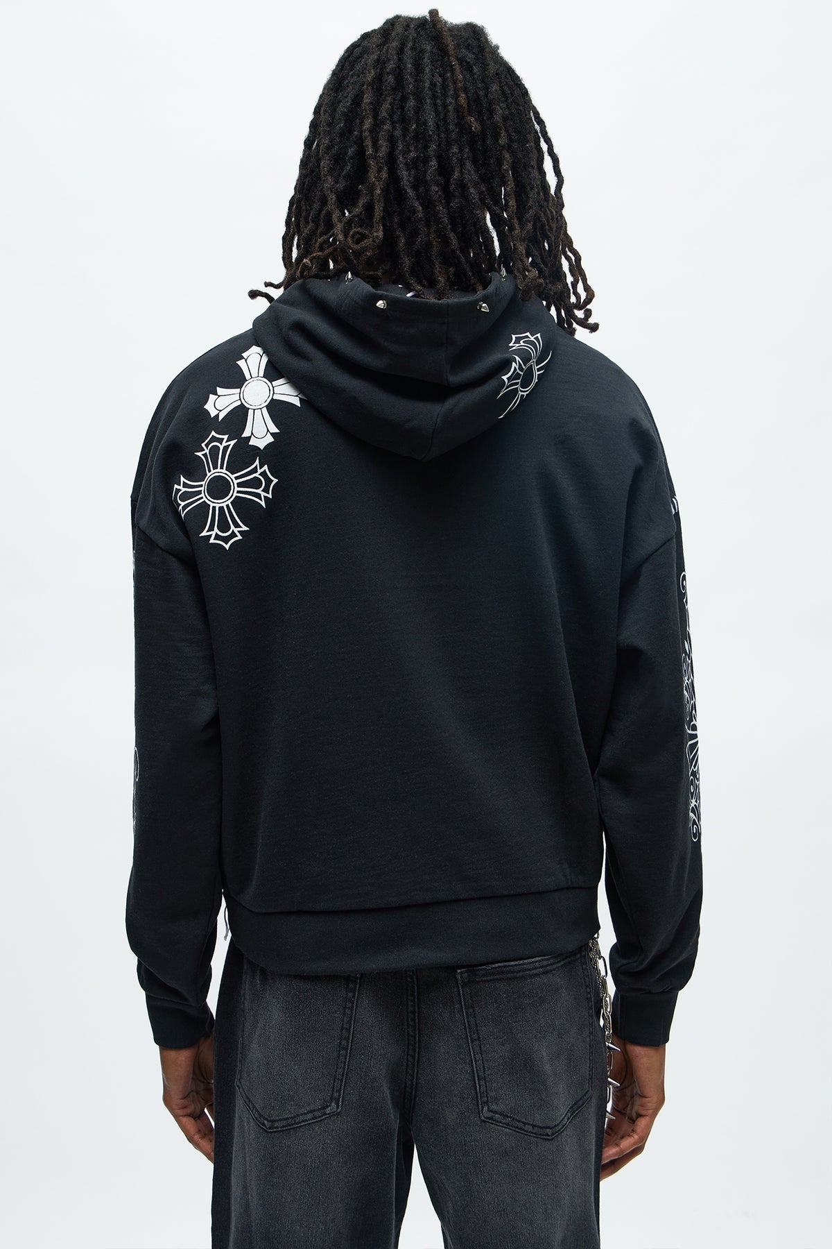 Loyalty Royalty Oversized Hoodie - Black - OVERSIZED HOODIE