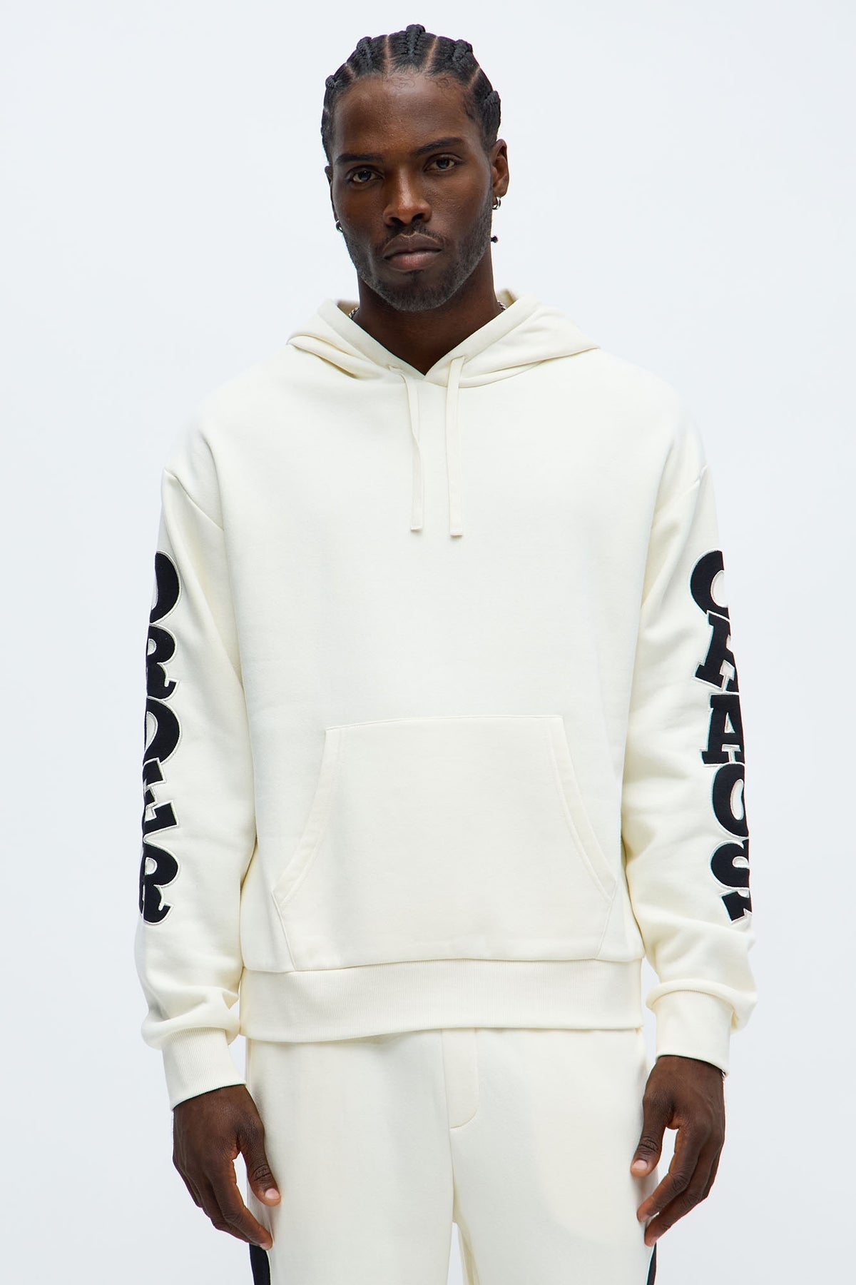 Order And Chaos Hoodie - Cream - OVERSIZED HOODIE
