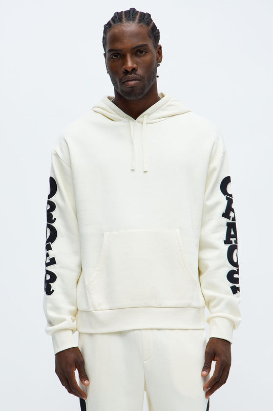 Order And Chaos Hoodie - Cream - OVERSIZED HOODIE