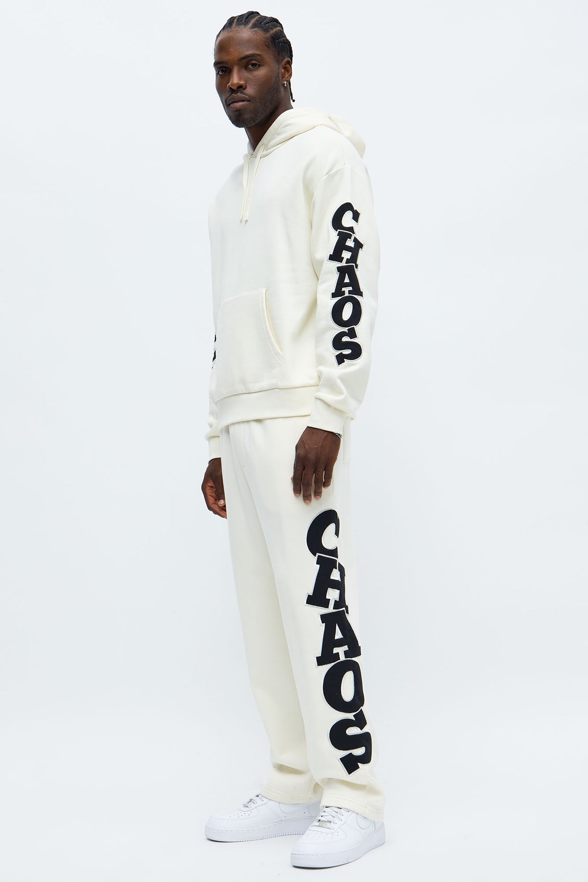 Order And Chaos Hoodie - Cream - OVERSIZED HOODIE