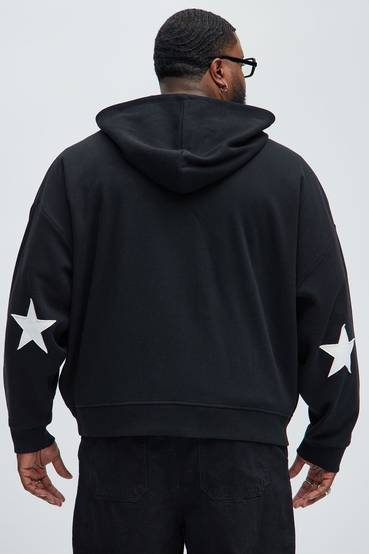 Tyson Dope State Oversized Zip Up Hoodie - Black