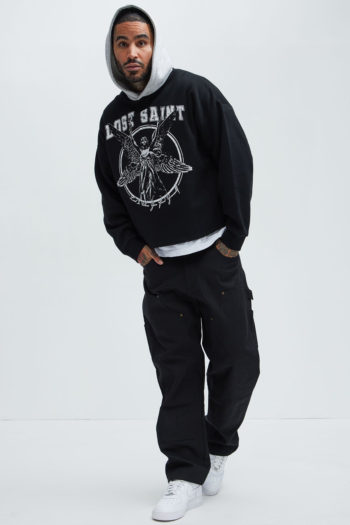 Tyson Lost Saints Oversized Hoodie - Black/combo