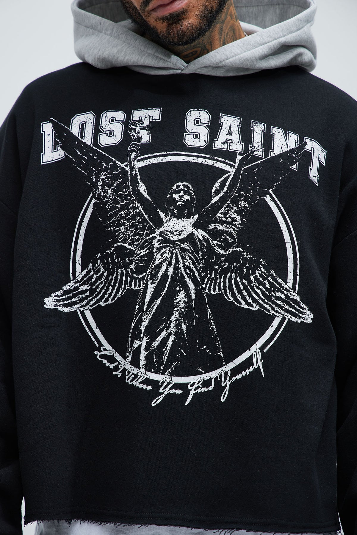 Tyson Lost Saints Oversized Hoodie - Black/combo