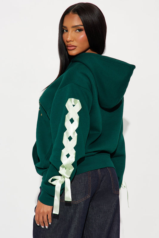 Wicked Emerald City Fleece Hoodie - Hunter Green